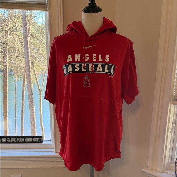 Nike Other - Nike Dri Fit Red Angels Baseball SS Hoodie, Large, EUC